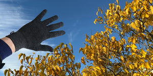 Infrared Circulation Gloves Fall Background