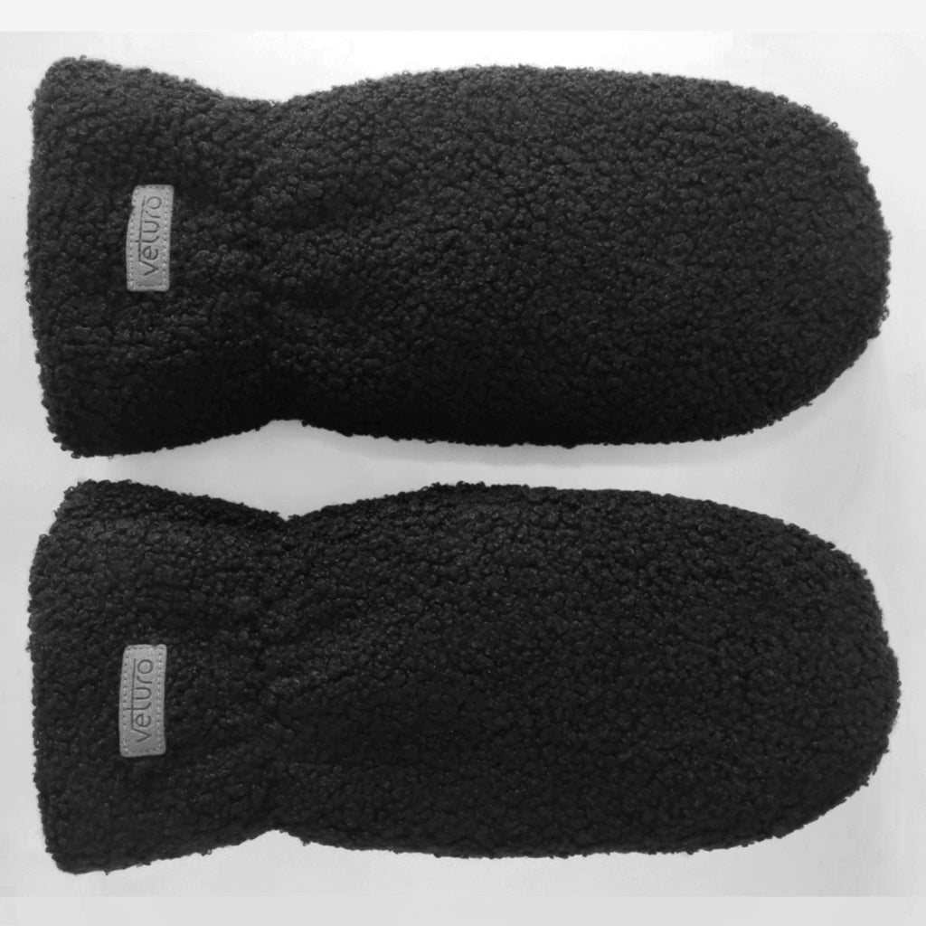 Women's Bouclé Mittens Black