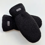 Ladies Bouclé Warm and Cozy Black Mittens