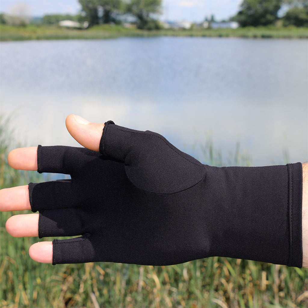 Infrared Compression Arthritis Half Finger Gloves - Gloves for Therapy by Veturo