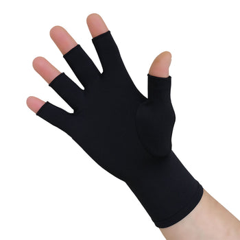Infrared Compression Arthritis Half Finger Gloves - Gloves for Therapy by Veturo