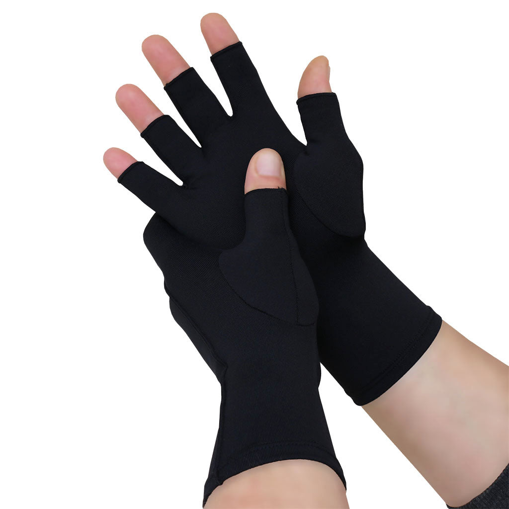 Infrared Compression Arthritis Half Finger Gloves - Gloves for Therapy by Veturo