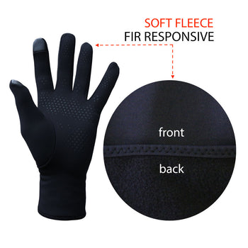 Infrared Fleece Gloves Grip Touchscreen - Gloves for Therapy by Veturo