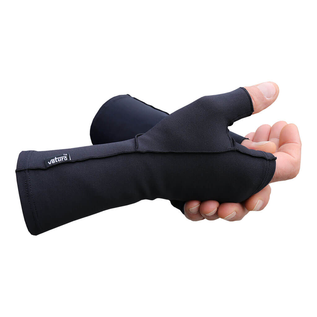 Infrared Fingerless Mitten Gloves - Hand & Wrist Support - Gloves for Therapy by Veturo